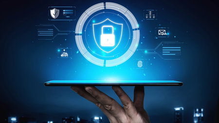 Cyber security protection and cyber security strategies against cyber threats, system hacks, digital...