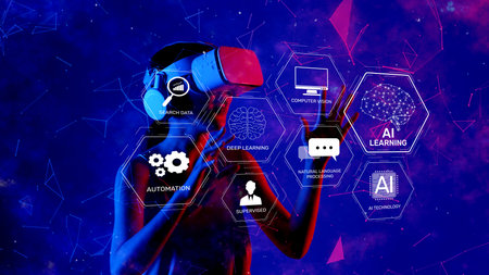 This image showcases the integration of AI and machine learning with assistive technologies through...