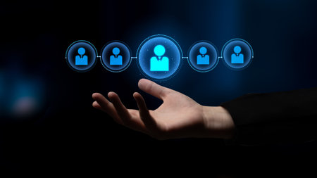 Professional networking expands business connections, fosters collaboration, and builds digital relationships for new opportunities.の写真素材