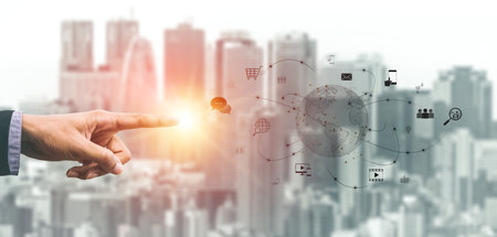 Visualization of global digital communication and online across multiple platforms, including global...
