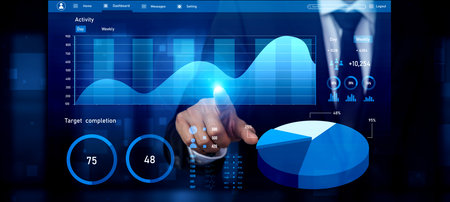 Explore a modern digital marketing dashboard showcasing data visualization with charts and...