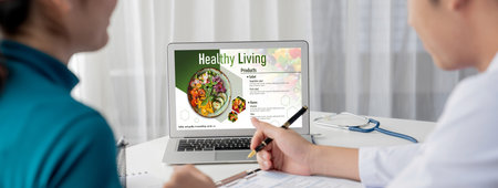 Healthy living website provide information for healthy diet and food cooking recipe for good health briskの素材