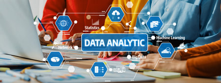 Startup company employee working together, analyzing BI dashboard paper on financial data report and...