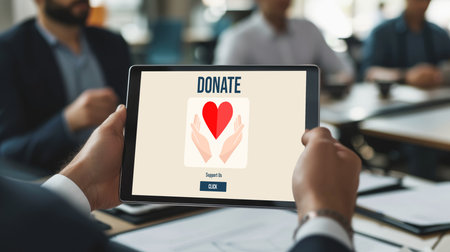 Online donation platform offer brisk money sending system for people to transfer on the internetの素材