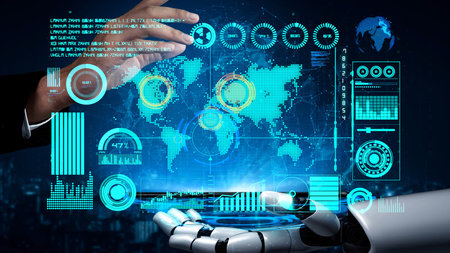 AI enhances network connection visualization with real-time digital analytics, virtual assistant...