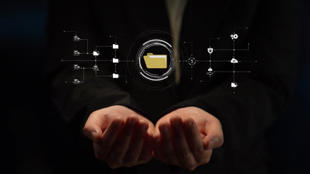 Online folder management for digital file organization, document folder access, cloud-based folder systems, and secure file categorization for efficient online document workflows.の写真素材