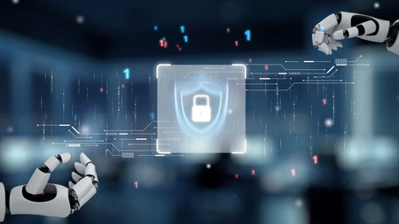 AI strengthens cyber security with artificial intelligence threat detection, AI-based protection...