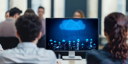 Cloud computing software for brisk remote work and personal data storageの素材