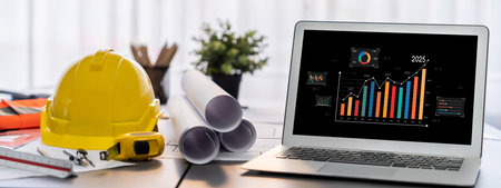 Business data dashboard provide business intelligence analytic for marketing strategy planning brisk...