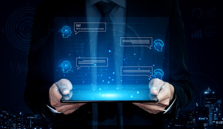 AI chatbot interface facilitates communication, chatbot, and AI interaction for automated user...