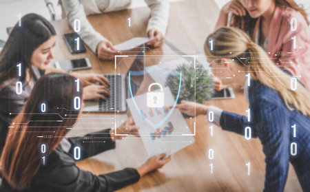 Cyber security protects against breaches, hacks, and network attacks using strong infrastructure and proactive digital defense strategies. Vouchの写真素材