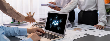 Business person navigates B2B landscape, harness technology to enhance business-to-business...