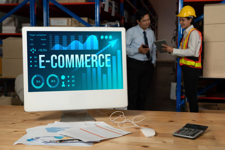 E-commerce data software provide modish dashboard for sale analysis to the online retail businessの写真素材