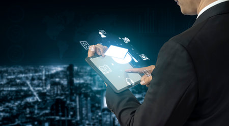 Cloud computing, cloud strategy, and cloud technology transforming digital infrastructure with...