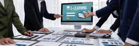 E-learning website with brisk sofware for student to study online on the internet network