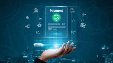 Secure online payment, safe e-commerce transactions, digital payment solutions, online financial...