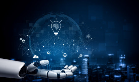 AI generating innovative ideas, linking data through neural networks, enhancing automation, powering...