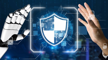 Cyber security protection and cyber security strategies against cyber threats, system hacks, digital...
