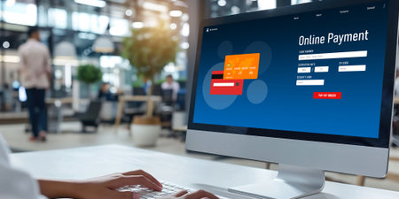 Online payment platform for brisk money transfer on the internet netowrkの素材