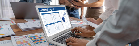 Business data dashboard provide business intelligence analytic for marketing strategy planning brisk...
