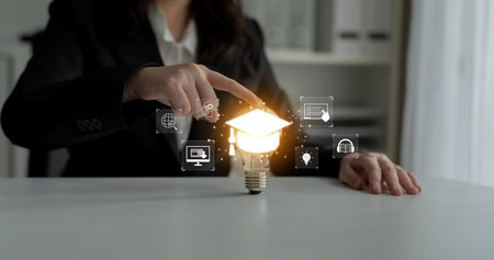 Online learning system combining digital education, e-learning, and virtual classroom to enhance...
