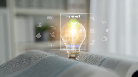 Secure online payments ensure smooth e-commerce with safe transactions, digital payment systems, and financial data protection.の写真素材