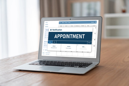 Online applointment booking calendar for modish regristration on the internet website