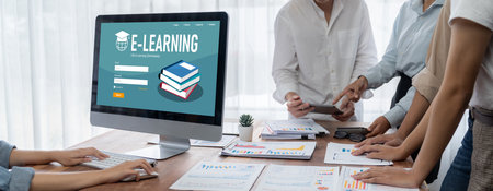 E-learning website with brisk sofware for student to study online on the internet network