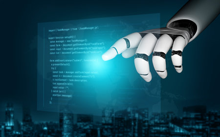 AI assistant enhance programming task manager functionality and automate user interface coding with improved error handling and interaction flowの写真素材