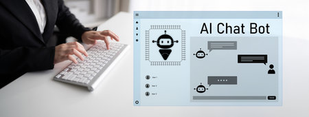 AI chatbot interface facilitates communication, chatbot, and AI interaction for automated user...