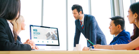 Website design software provide modish template for online retail business and e-commerceの写真素材