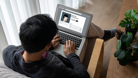 NFT marketplace provide modish sale channel for digital artist to sell their works online on the internet networkの写真素材