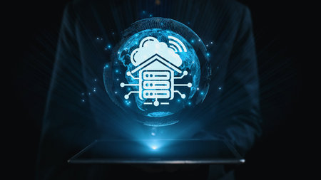 Cloud computing, cloud strategy, and cloud technology transforming digital infrastructure with...