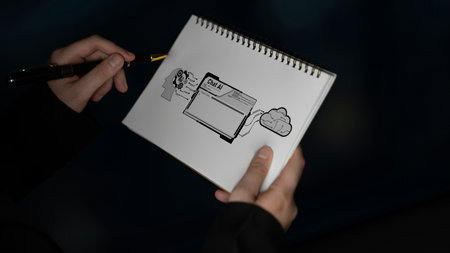 AI chatbot using prompt engineering and LLM deep learning delivers explainable generative AI for smarter, more efficient business support.の写真素材