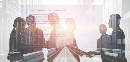 script programming for task manager user interface, handling form submission, input validation, task list rendering, and exception alerts with dynamic DOM interactionの写真素材