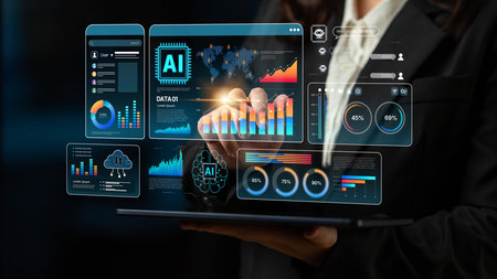 AI Assistant Brain Processor with LLM Technology, Big Data, Machine Learning, Generative AI for Business Support, Future Agentic AI Technology and Artificial Intelligence Prompt Engineering. Splineの写真素材