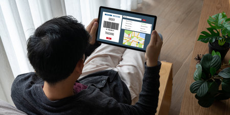Delivery tracking system for e-commerce and modish online business to timely goods transportation...