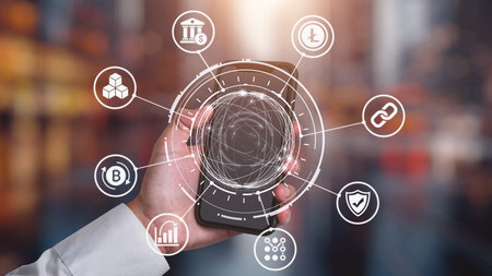 Cryptocurrency enables digital finance with decentralized DeFi systems. Cryptocurrency market growth through blockchain, and cryptocurrency ledger transactions offer secure finance NFT innovation.の写真素材