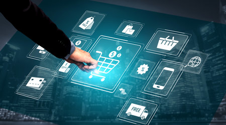 Omni-channel strategies improve customer experience with unified marketing across digital platforms and channels.の写真素材