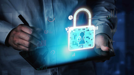 Cyber security protection and cyber security strategies against cyber threats, system hacks, digital...