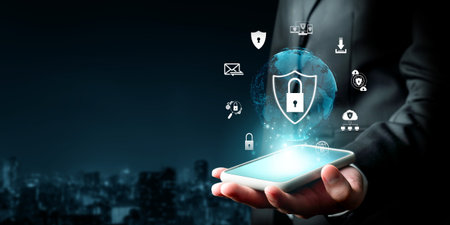 Business person explore the core of cyber security. Delve into cyber protection methods, cyber...