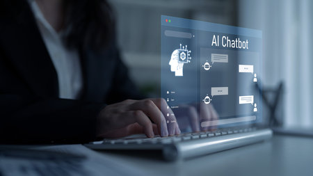 AI chatbot interface facilitates communication, chatbot, and AI interaction for automated user...