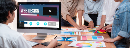 Website design software provide brisk template for online retail business and e-commerceの写真素材