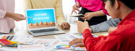 Customer satisfaction and evaluation analysis on software computer for marketing strategy planningの写真素材