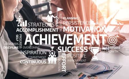 A successful business meeting highlighting themes of achievement and motivation. Professionals engage in discussions to drive positive change and foster growth collaboratively. Tesselの写真素材