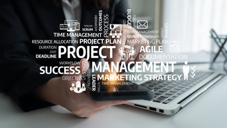 Explore essential concepts in project management and marketing strategies through this visually...