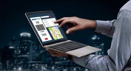 Delivery tracking system for e-commerce and modish online business to timely goods transportation...