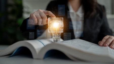 AI Assistant Brain Processor with LLM Technology, Big Data, Machine Learning, Generative AI for Business Support, Future Agentic AI Technology and Artificial Intelligence Prompt Engineering. Splineの写真素材