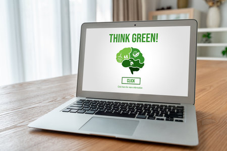 Green business transformation for modish corporate business to thank green marketing strategyの写真素材