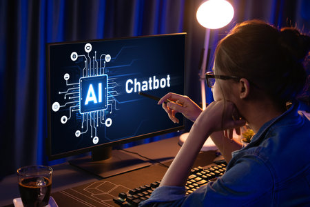 Generative AI virtual assistant tools for prompt engineer and user for ease of engage artificial intelligence AI technology help people to work with generative AI functions by prompting the AI briskの写真素材